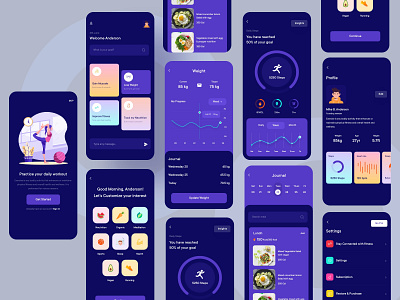 Fitness App Mobile Application Design by Dotpixel Agency on Dribbble