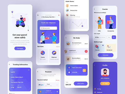 Courier Delivery Mobile Application Design by Dotpixel Agency on Dribbble
