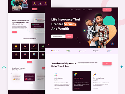 Insurance Agency Landing Page agenct business claims consultancy coverage design family insurance guard health insurance healthy homepage insurance insurance company insurtech life insurance product protection safety startup web