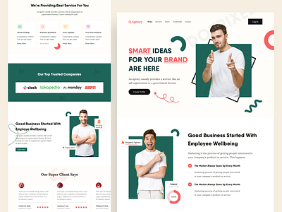 QAgency Landing Page agency banners brand guideslines digital dotpixelagency homepage identity landing landing page logotype marketing packaging parallax social startup stragtegy studio web web design website