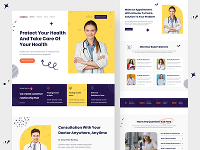 Medika Online Doctor Landing Page design