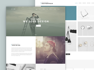 Coor PSD Landing Page Template by dotpixel-agency on Dribbble