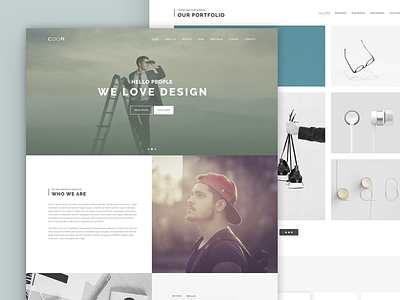 Coor PSD Landing Page Template
