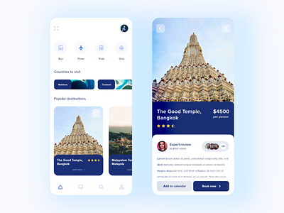 Travel app by Dotpixel Agency on Dribbble