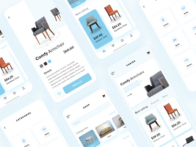 Furniture Mobile Apps Concept