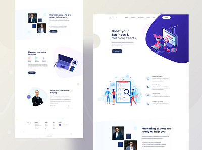 Business Consultant landing Page Idea Concept accessories apps business landing page consultancy consulting corporate corporate website fashion financial illustration landing page logo marketing typography vector web webdesign