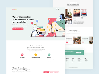 Book store  Landing Page Design