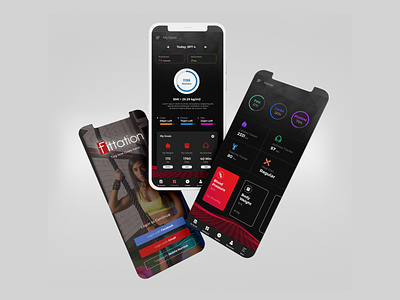 Fitness Activity Tracker App android app design fitness graphic design gym tracking ui