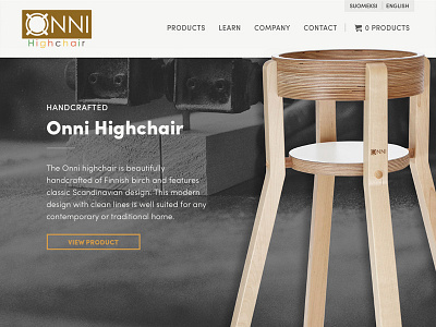 Onni Highchair chair ecommerce highchair responsive