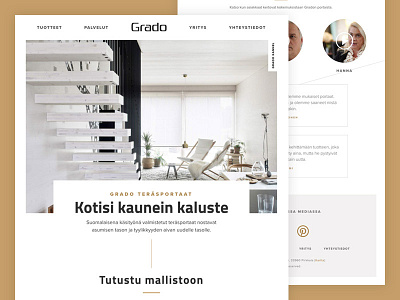 Grado redesign clean furniture ui web website