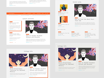 Intelligent: Style exploration animation blog clean design exploration homepage interface knowledge landingpage lp minimal orange student ui ux website