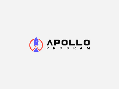 🚀 Apollo Program — Logo animation apollo auth0 branding clean cosmos grey illustration logo orange patch program purple rocket simple space sticker