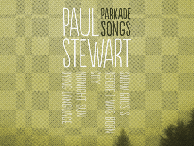 Paul Stewart Album Cover album audio music record texture trees type typography