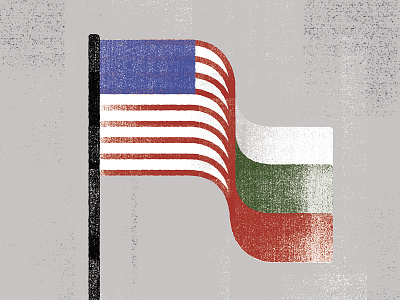 The American Dream bulgaria editorial flag illustration texture usa