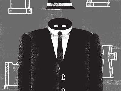 The Black Suit black funeral grave graveyard illustration suit texture vector