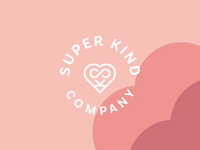 Super Kind Logo badge bedding bedding and linen branding branding and identity cotton friendly fun heart heart logo high-quality kind monogram organic pastel colors sheets textiles