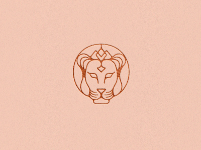 Lioness Logo animal beauty copper foil elegant fashion feminine jewelry letterpress line art lion logo lioness luxury skincare spa spirituality sustainability wellness yoga