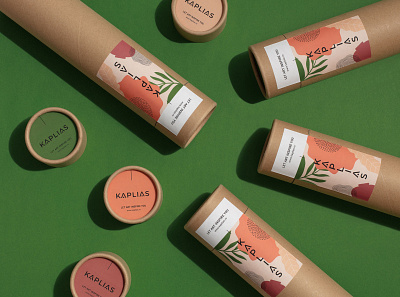 Kaplias - Identity & Packaging art prints branding cardboard furniture home accesories home decor interior design natural organic packaging design paper tubes recyclable sustainable tube