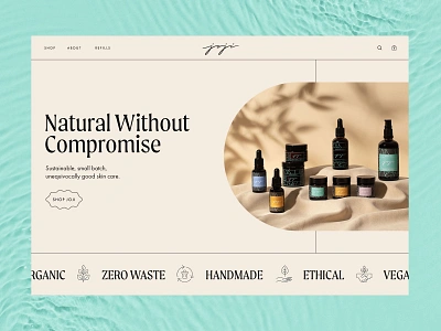 Joji - Website Redesign branding custom designer e commerce ice logo design natural organic packaging premium recyclable refill shopify skincare squarespace store sustainable water web design website