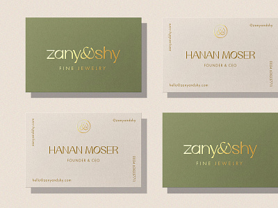 Zany&Shy Business Cards branding business cards cards deboss diamonds gold foil high end jewellery jewelry lab grown letterpress logo luxury mark minimal monogram packaging premium print design sustainable