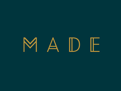 M A D E artisan artist brand identity custom type ethnic handcrafted handmade logo made wood wordmark