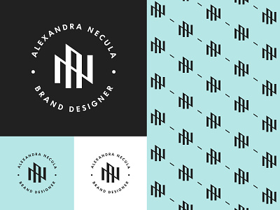Personal Logo & Pattern an monogram brand identity brand pattern branding emblem letter mark monogram minimalism modernism personal logo