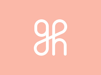 gh monogram brand identity lettering letters gh logo mark monogram organic type