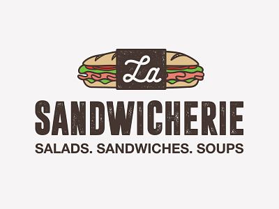 La Sandwicherie dark brown earth tones food branding hand drawn healthy eating healthy lifestyle icon logo packaging sandwich