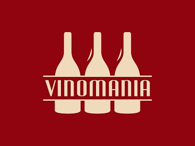 Vinomania bar brand and identity dine ecommerce logo glasses lockup type negative space red wine restaurant typography vino wine shop