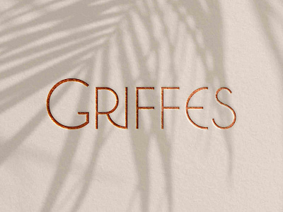 Griffes Logo apparel brand identity branding clothing copper designer fashion fashion store hot foil logotype luxury wordmark