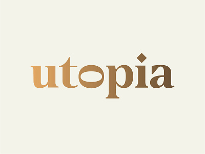 Utopia brand identity branding copper logo logotype practice type typography wordmark