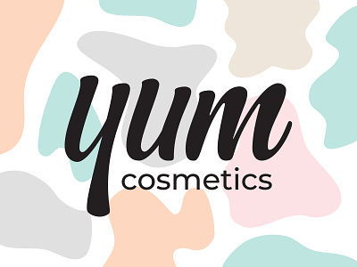 Yum Cosmetics beauty product body care brand identity branding holistic lettering logo natural brand organic packaging pastel colors pattern skincare skincareherbal vegan cosmetics