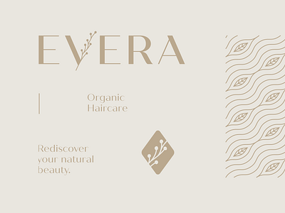 EVERA Haircare beauty botanical brand pattern cosmetics elegant haircare holistic logo logotype logotypes luxury natural organic pattern skincare vegan wordmark