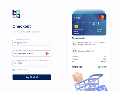 Daily UI #2 Credit Card Checkout dailyui design ui ui design ux webdesign website