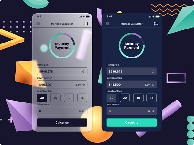 Mortage Calculator Daily UI#4 3d dailyui design graphic design ui ui design ux