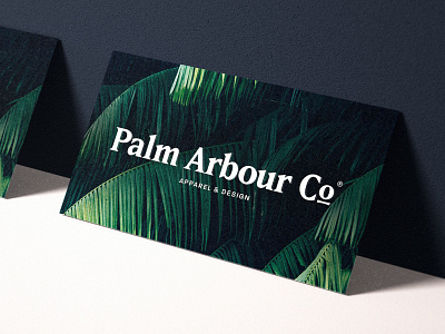 Palm Arbour Co. Presentation Mockup apparel brand branding clothing design fashion logo mockup palm palmtree swimwear travel tropical typography