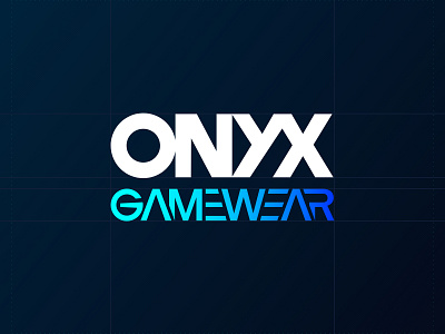 Onyx Gamewear Logo asteroid blue brand branding comet design gamewear gradient logo logodesign logotype onyx tech technology typography videogames wordmark