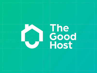 The Good Host Logo brand branding brandmark design good gradients happy home host house icon logo logomark logotype positive property symbol teal typography