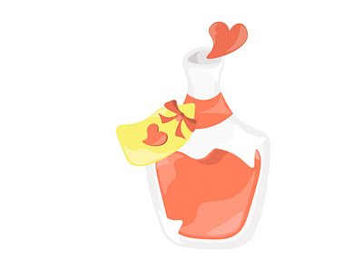 Pink Love Potion graphic design sweet