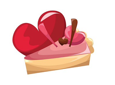 Valentine Love Cake cake cute graphic design sweet