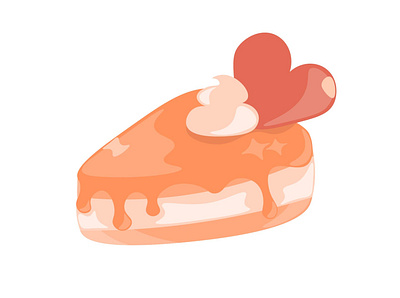 Heart Strawberry Cake graphic design sweet