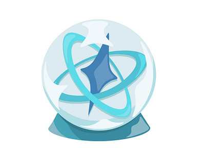 Blue Crystal Globe blue graphic design