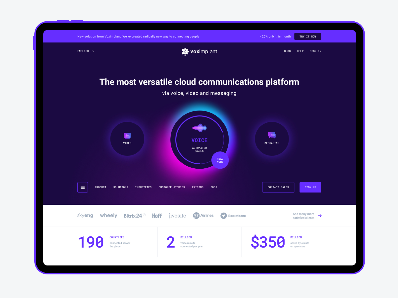 Voximplant by Alexey Ashikhmin on Dribbble