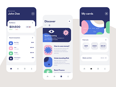 mobile banking / app interface app design graphic design illustration ui