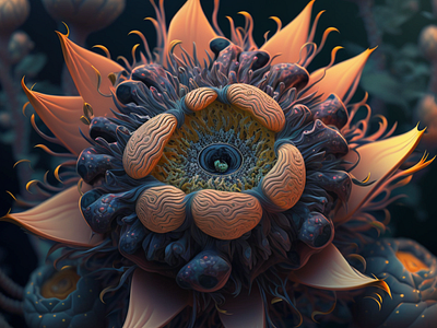 Interstellar Petals blender design illustration