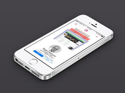 iOS 7 Dribbble App Concept app concept flatdesign ios7 iphone minimal
