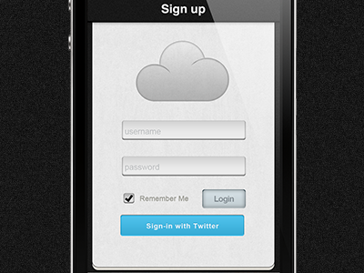 Cloud App for iOS // Design-Concept cloud concept icloud ios iphone