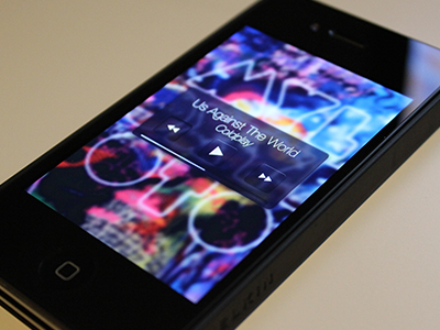 iOS music player. app iphone minimalistic simple ui ux web
