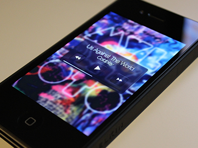 iOS music player.