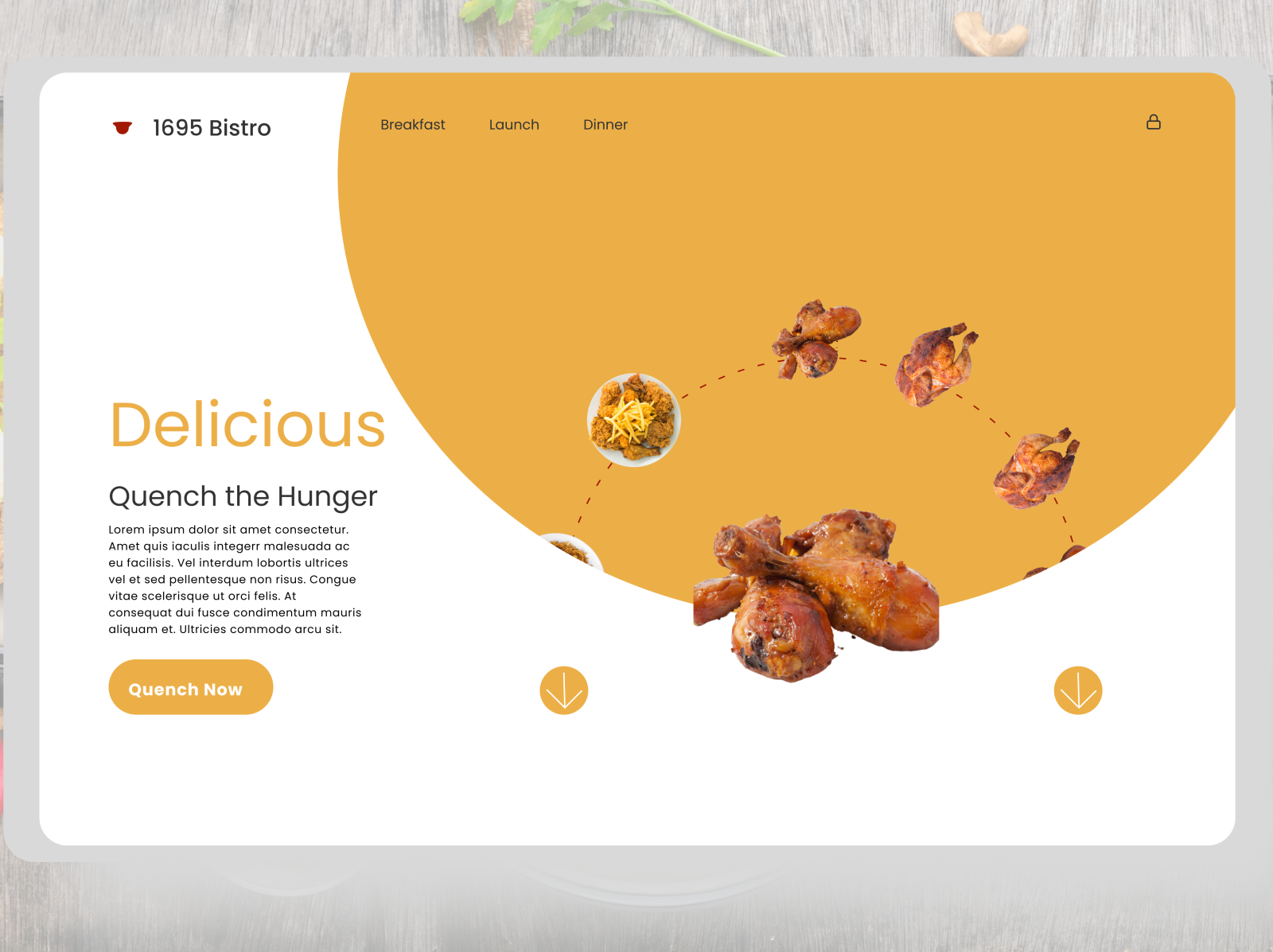Food app web design by Fasola Oluwatomisin on Dribbble